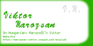 viktor marozsan business card